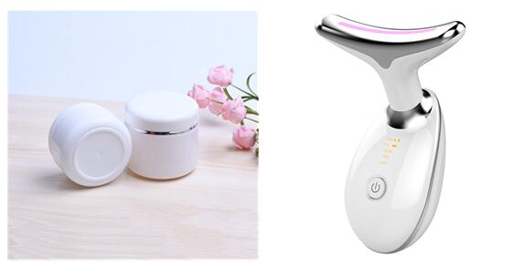 Appareil de massage thermique EMS pour Lifting et serrage du cou, dispositif électrique anti-rides à microcourant, appareil de beauté du visage à photons LED pour femmes