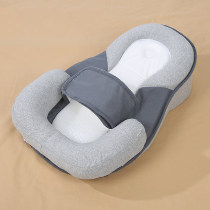 Oreiller pour nouveau-né, coussin en coton sûr pour bébé, empêche la forme de la tête plate du nourrisson, Pod de sommeil Anti-roulis, nid de berceau, literie d'alimentation
