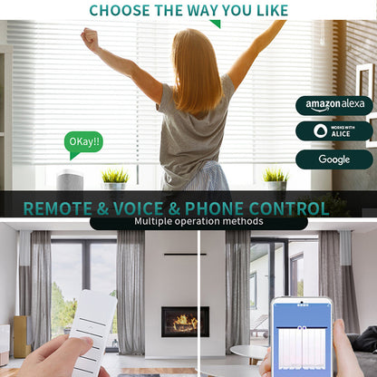 Smart Curtain Electric Lithium Battery Rechargeable Remote Voice Track