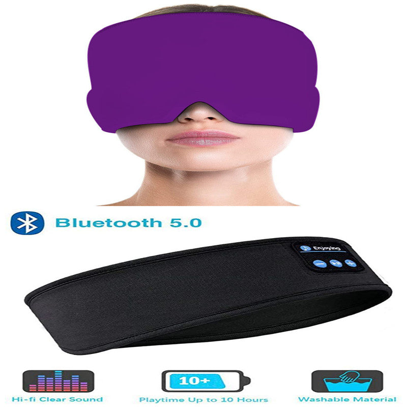 Drahtlose Bluetooth-Kopfhörer zum Schlafen, Stirnband, dünn, weich, elastisch, bequem, Musik-Ohrhörer, Augenmaske für Seitenschläfer-Sportarten
