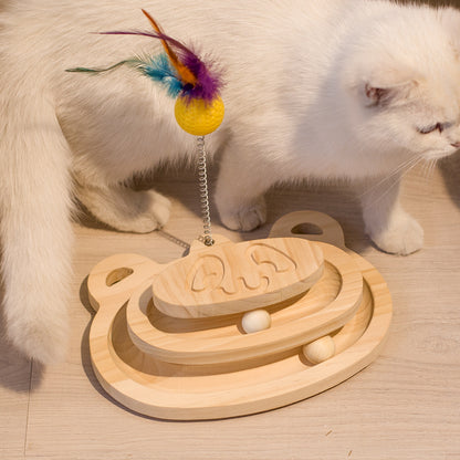 Jouet interactif de boule de labyrinthe de grattoir de chat