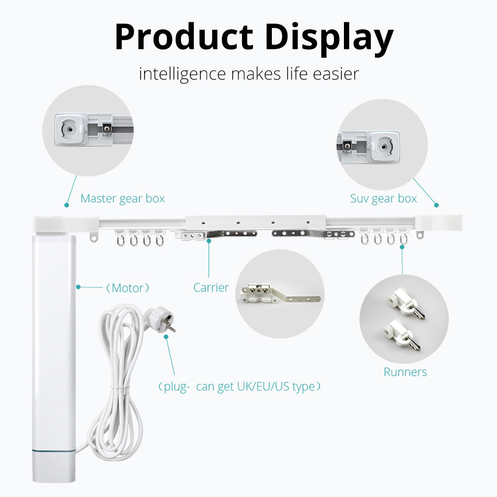 Graffiti Electric Curtain Track Intelligent Automatic Silent