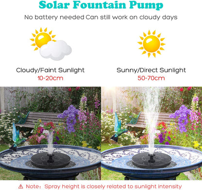 Automatic Outdoor Water Spray Pump Landscaping Decoration Small Holiday Courtyard Solar Fountain