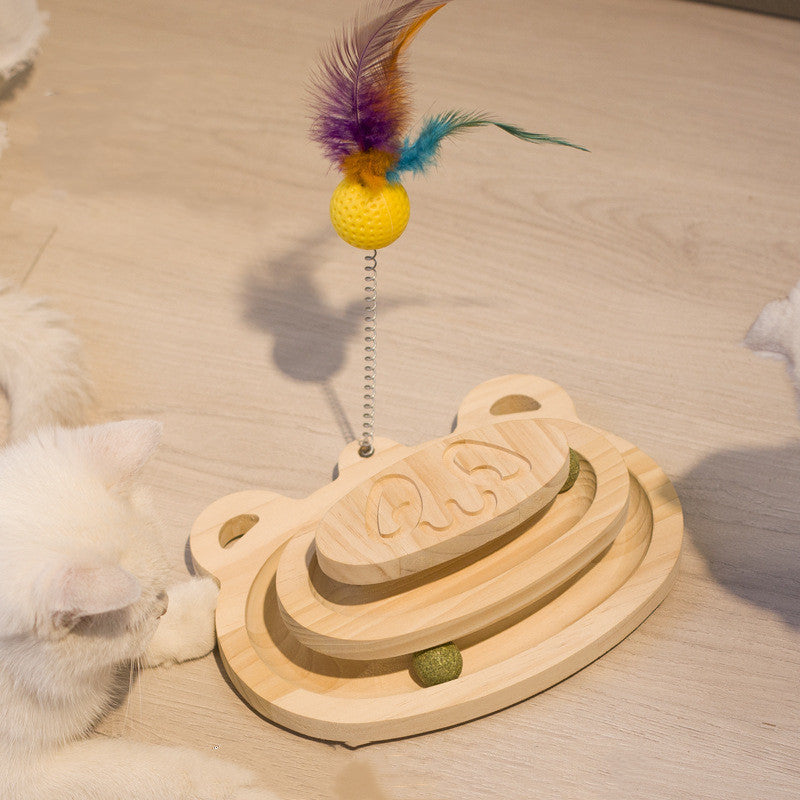 Katzenkratzer, interaktives Labyrinth-Ballspielzeug