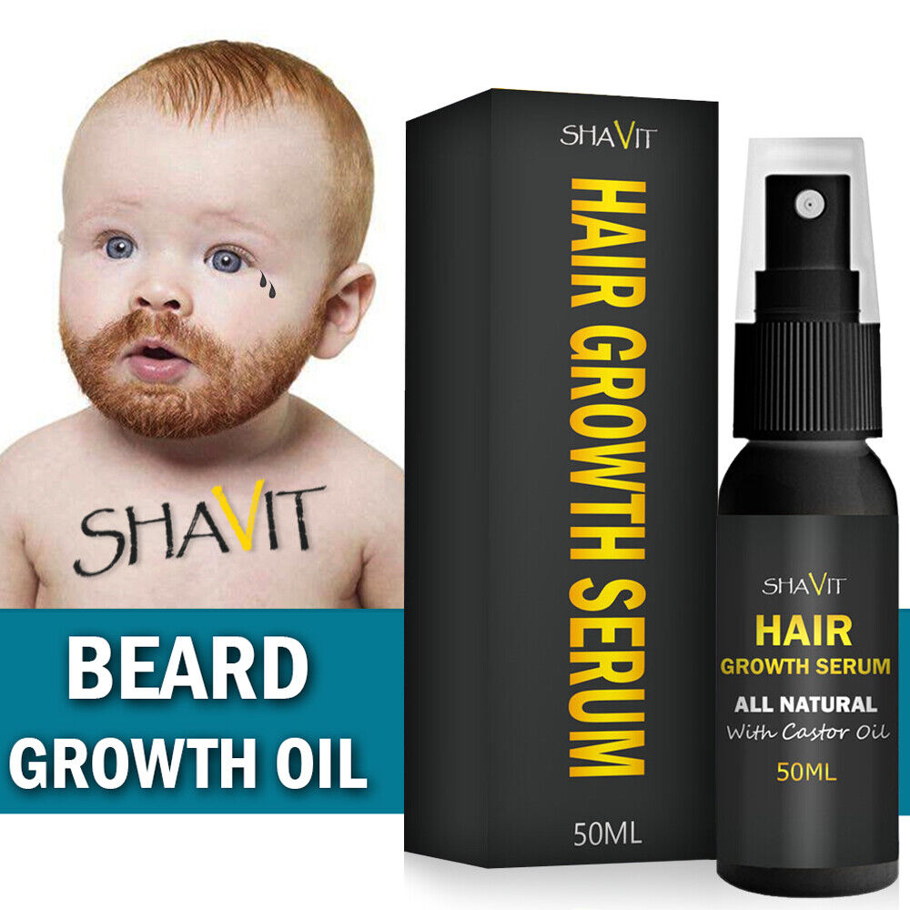 Herren-Bartwachstumsöl-Serum, schnell wachsende Schnurrbart-Gesichtshaarbehandlung für Männer