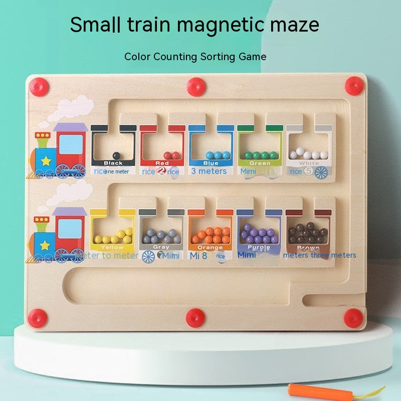 Magnetic Color Digital Maze Wooden Puzzle