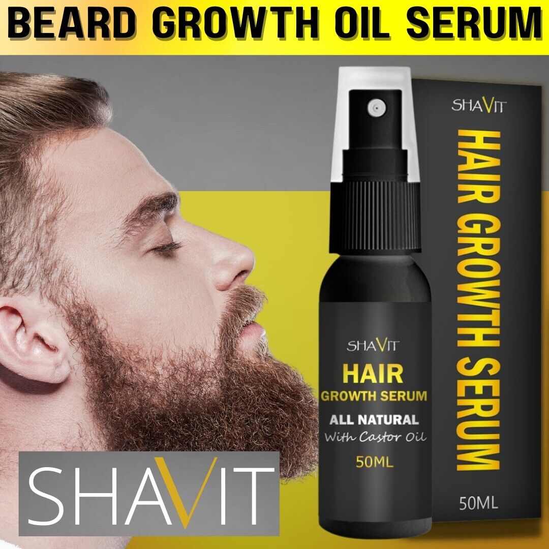 Herren-Bartwachstumsöl-Serum, schnell wachsende Schnurrbart-Gesichtshaarbehandlung für Männer